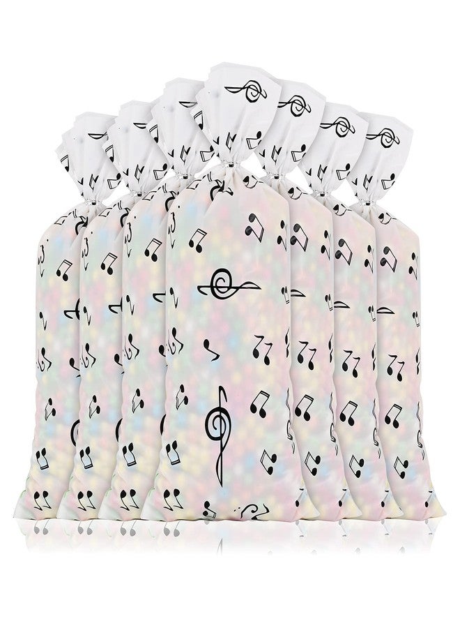 Lecpeting 100 Pcs Music Notes Treat Bags Music Cellophane Candy Bags Musical Party Favor with Twist Ties for Birthday Party Supplies - Image 4